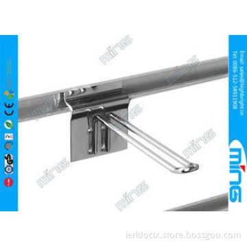 Supermarket Chrome Modern Retail Shelves Euro Hooks for Sla